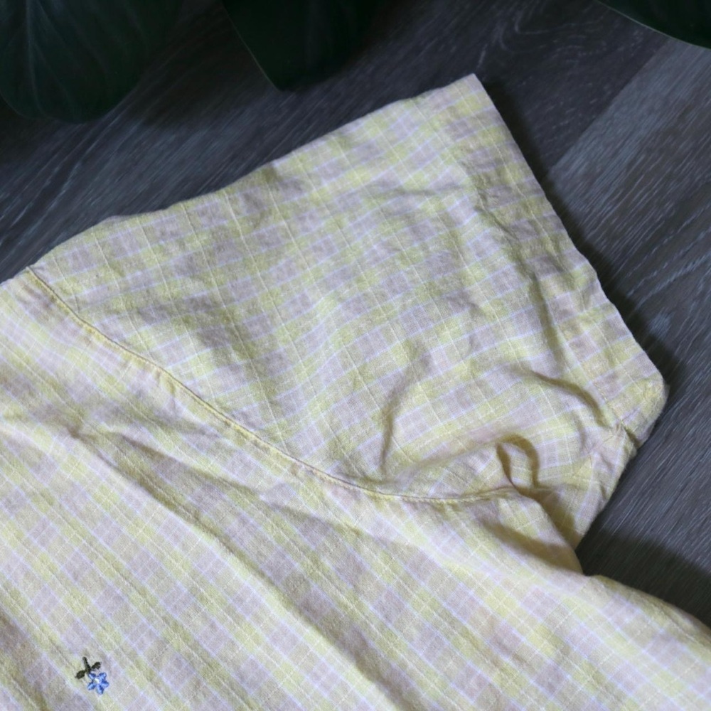 Simple Garden Cascade Blues Collared Button Up Ye… - image 5